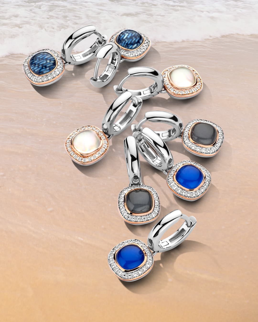 tirisi main account insta post for the summer with jewelry by the beach